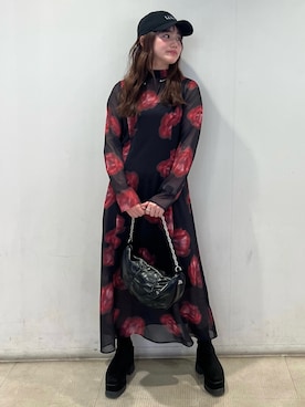 「MURUA（ムルーア）のアイテム」を使った、田中音羽さん（骨格ストレート・レディース・163cm）の春コーディネート