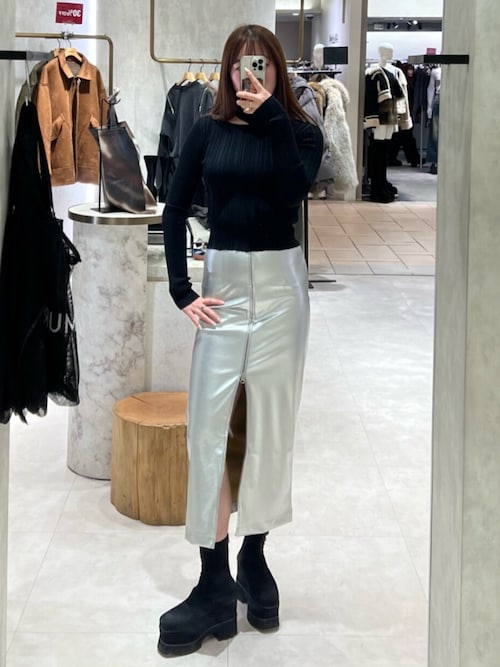 プラットフォームスウェードブーツ