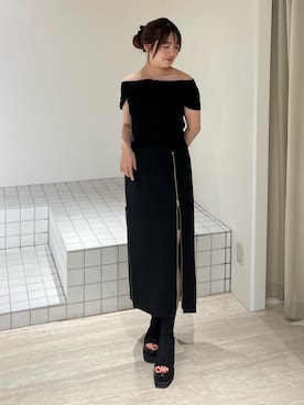 「大人カジュアルコーデ」｜「アイテム（ブーツ）」を使った、田中音羽さん（レディース・163cm）の夏コーディネート