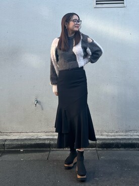 田中音羽さん（レディース・163cm）の冬コーディネート