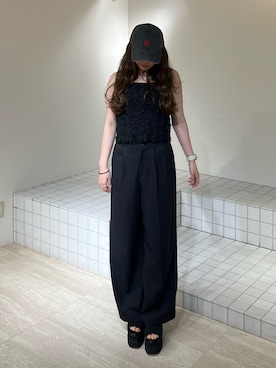 「MURUA（ムルーア）のアイテム（トップス）」を使った、田中音羽さん（レディース・163cm）の春コーディネート