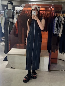 ワンピース marina3030jp LAGUNAMOON ワンピース フロントZIPミックスカラーワンピース