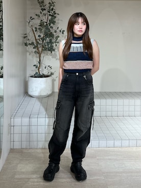 「crocs（クロックス）のアイテム」を使った、田中音羽さん（レディース・163cm）の夏コーディネート