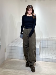 レースレイヤード ワンショルニット MURUA（ムルーア） ニット セーター レイヤードワンショルニット