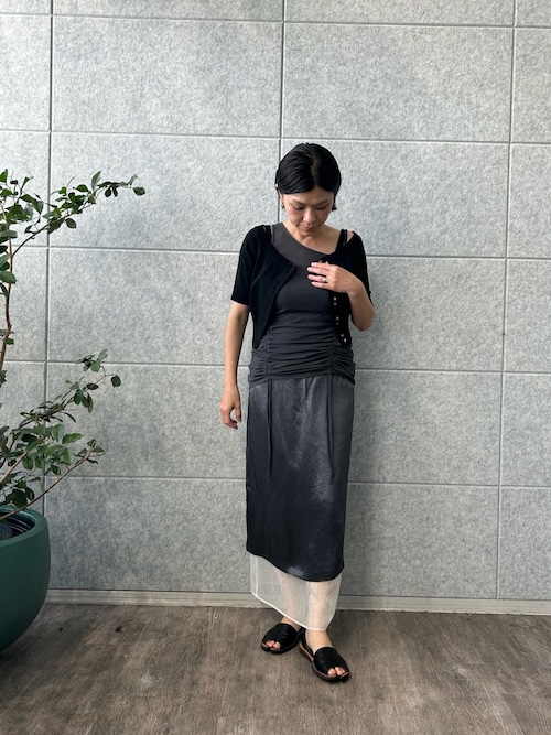 セール】asymmetry gather tank（タンクトップ）｜CODE A
