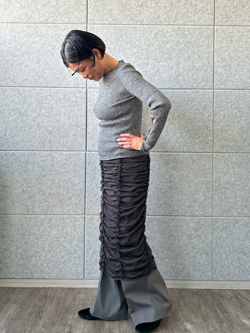 ニット・セーター melange knit cutting pullover melange knit cutting pullover（ニット/セーター） | CODE A