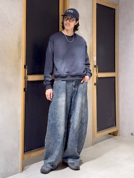 「RAGEBLUE（レイジブルー）のアイテム（アクセサリー）」を使った、三浦 慎平さん（メンズ・185cm）の秋コーディネート