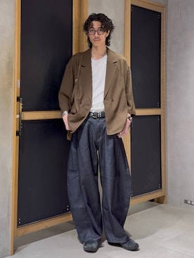 「RAGEBLUE（レイジブルー）のアイテム（テーラードジャケット）」を使った、三浦 慎平さん（メンズ・185cm）の春コーディネート