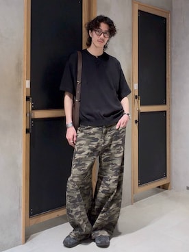 「RAGEBLUE（レイジブルー）のアイテム（バッグ）」を使った、三浦 慎平さん（メンズ・185cm）の春コーディネート