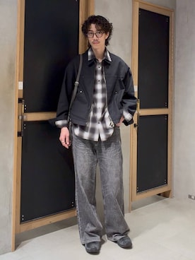 「RAGEBLUE（レイジブルー）のアイテム（ブルゾン）」を使った、三浦 慎平さん（メンズ・185cm）の春コーディネート