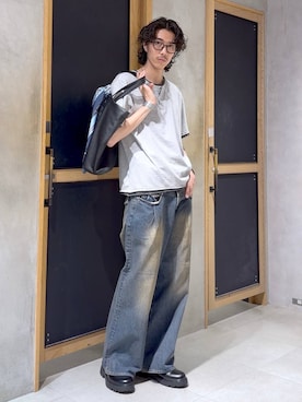 「RAGEBLUE（レイジブルー）のアイテム」を使った、三浦 慎平さん（メンズ・185cm）の夏コーディネート