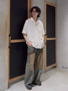 「RAGEBLUE（レイジブルー）のアイテム（トップス）」を使った、三浦 慎平さん（メンズ・185cm）の春コーディネート