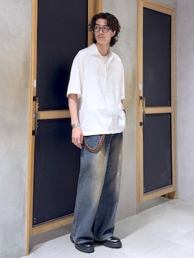 「RAGEBLUE（レイジブルー）のアイテム」を使った、三浦 慎平さん（メンズ・185cm）の夏コーディネート