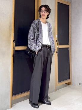 「RAGEBLUE（レイジブルー）のアイテム（アクセサリー）」を使った、三浦 慎平さん（メンズ・185cm）の秋コーディネート