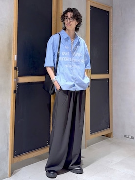 「RAGEBLUE（レイジブルー）のアイテム（アクセサリー）」を使った、三浦 慎平さん（メンズ・185cm）の夏コーディネート