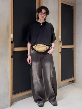 「RAGEBLUE（レイジブルー）のアイテム（トップス）」を使った、三浦 慎平さん（メンズ・185cm）の春コーディネート