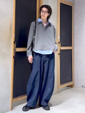 「RAGEBLUE（レイジブルー）のアイテム」を使った、三浦 慎平さん（メンズ・185cm）の秋コーディネート