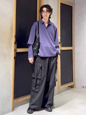 「RAGEBLUE（レイジブルー）のアイテム（アクセサリー）」を使った、三浦 慎平さん（メンズ・185cm）の秋コーディネート