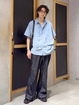 「RAGEBLUE（レイジブルー）のアイテム」を使った、三浦 慎平さん（メンズ・185cm）の夏コーディネート