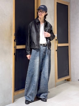 「RAGEBLUE（レイジブルー）のアイテム（アクセサリー）」を使った、三浦 慎平さん（メンズ・185cm）の秋コーディネート