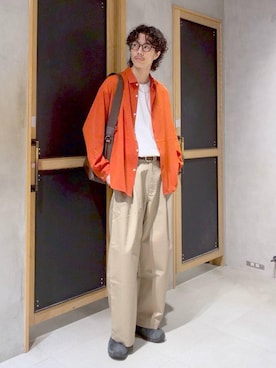 「RAGEBLUE（レイジブルー）のアイテム（バッグ）」を使った、三浦 慎平さん（メンズ・185cm）の春コーディネート