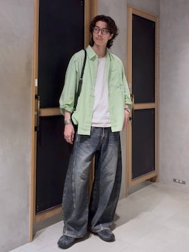 「RAGEBLUE（レイジブルー）のアイテム（トップス）」を使った、三浦 慎平さん（メンズ・185cm）の春コーディネート