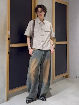 「RAGEBLUE（レイジブルー）のアイテム」を使った、三浦 慎平さん（メンズ・185cm）の夏コーディネート
