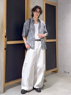 「RAGEBLUE（レイジブルー）のアイテム（アクセサリー）」を使った、三浦 慎平さん（メンズ・185cm）の夏コーディネート