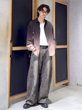 「RAGEBLUE（レイジブルー）のアイテム（アクセサリー）」を使った、三浦 慎平さん（メンズ・185cm）の秋コーディネート