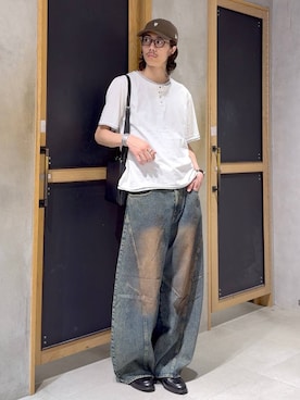 「RAGEBLUE（レイジブルー）のアイテム」を使った、三浦 慎平さん（メンズ・185cm）の夏コーディネート