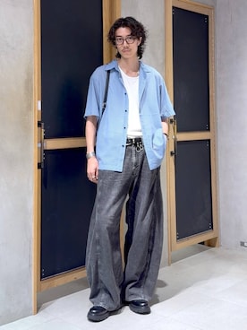 「RAGEBLUE（レイジブルー）のStainless Assort Chain Neckless / ステンレスアソートチェーンネックレス（ネックレス、その他）」を使った、三浦 慎平さん（メンズ・183cm）の夏コーディネート