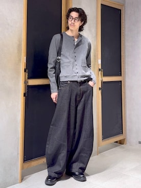 「RAGEBLUE（レイジブルー）のアイテム（アクセサリー）」を使った、三浦 慎平さん（メンズ・185cm）の秋コーディネート