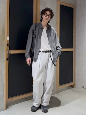 「RAGEBLUE（レイジブルー）のアイテム（トップス）」を使った、三浦 慎平さん（メンズ・185cm）の春コーディネート