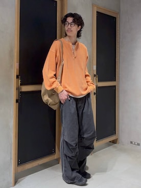 「RAGEBLUE（レイジブルー）のアイテム（バッグ）」を使った、三浦 慎平さん（メンズ・185cm）の春コーディネート