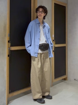 「RAGEBLUE（レイジブルー）のアイテム（トップス）」を使った、三浦 慎平さん（メンズ・185cm）の春コーディネート