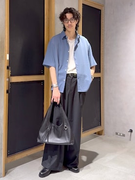 「RAGEBLUE（レイジブルー）のアイテム（アクセサリー）」を使った、三浦 慎平さん（メンズ・185cm）の夏コーディネート