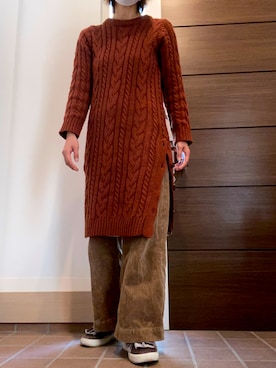 Gu ジーユー のワンピース ブラウン系 を使った人気ファッションコーディネート Wear