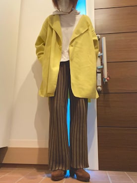 「コーディガン」｜「アイテム（その他アウター）」を使った、katakaoさん（レディース・158cm）の秋コーディネート
