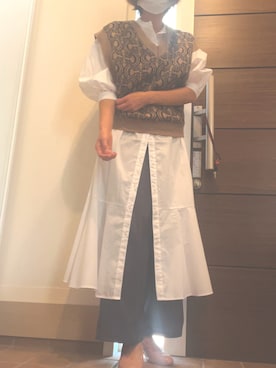「アイテム（パンプス、ピンク系）」を使った、katakaoさん（レディース・158cm）の秋コーディネート