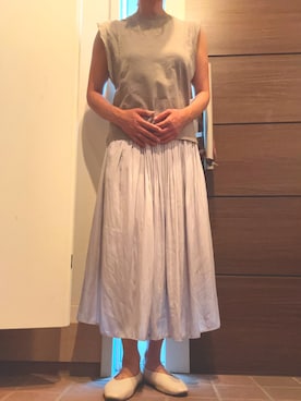 「GU（ジーユー）のアイテム（パンプス）」を使った、katakaoさん（レディース・158cm）の夏コーディネート