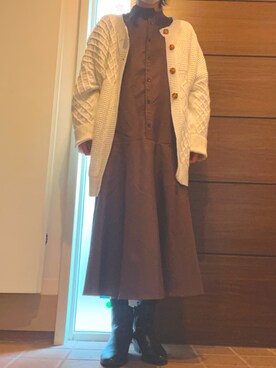 「ワンピース×カーディガン」｜katakaoさん（レディース・158cm）の春コーディネート