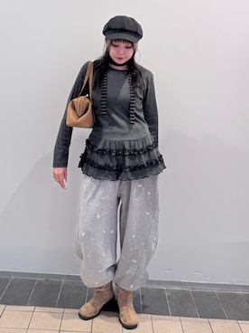 「MILKFED.（ミルクフェド）のアイテム」を使った、サエピさん（レディース・157cm）の秋コーディネート