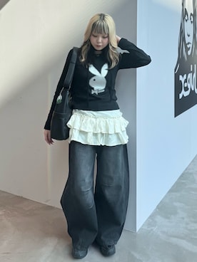 山口紗英さん（レディース・157cm）の冬コーディネート