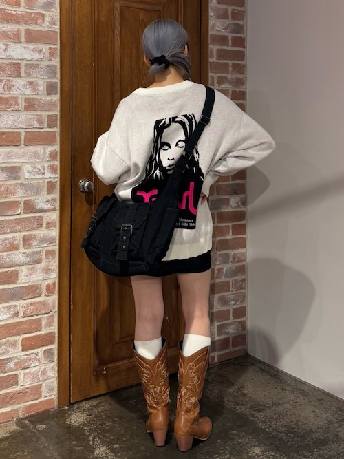 FACE JACQUARD KNIT TOP（ニット/セーター）｜X-girl（エックスガール