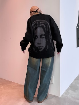 「アイテム（アクセサリー）」を使った、山口紗英さん（レディース・157cm）の秋コーディネート