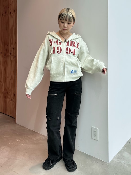 セール】X-girl x Champion REVERSE WEAVE R STENCIL LOGO ZIP UP