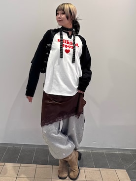 「MILKFED.（ミルクフェド）のアイテム」を使った、サエピさん（レディース・157cm）の秋コーディネート
