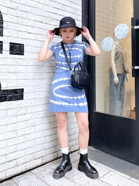 「x-girl_ootd」｜「アイテム（ワンピース/ドレス）」を使った、山口紗英さん（レディース・157cm）の夏コーディネート