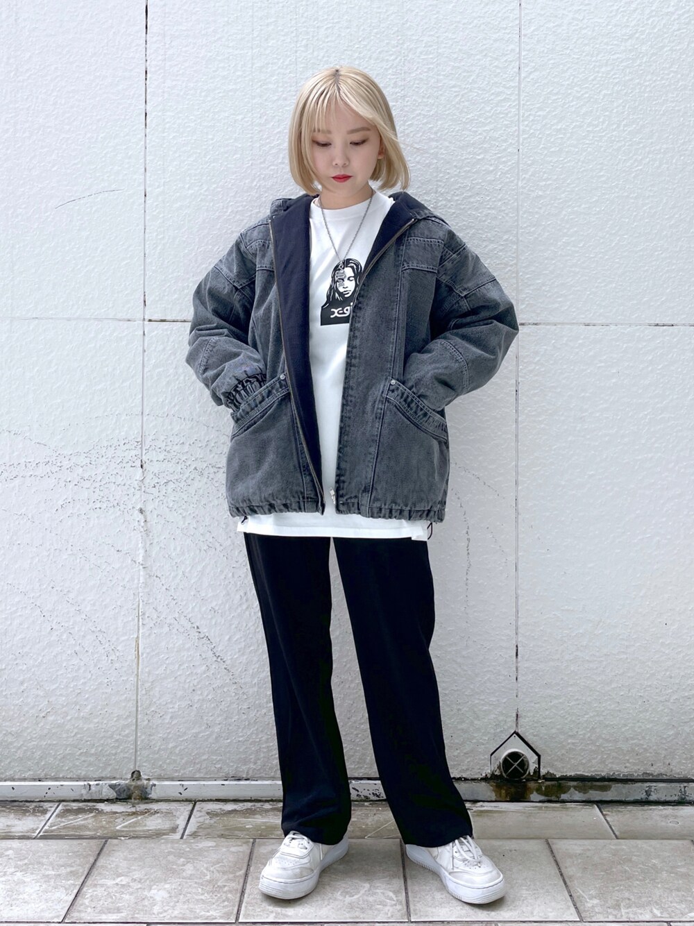 X-girl（エックスガール）の「PANELLED DENIM COAT（デニムジャケット