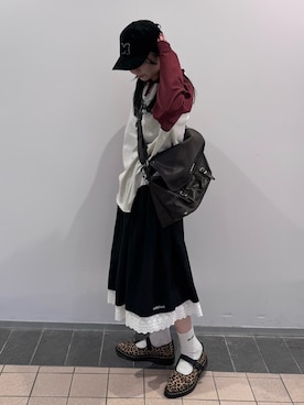 「MILKFED.（ミルクフェド）のアイテム」を使った、サエピさん（レディース・157cm）の秋コーディネート
